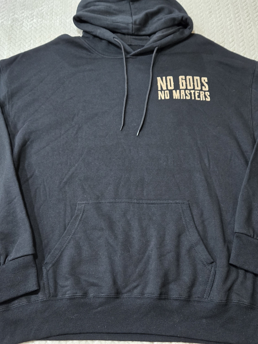 Men's Black 'No Gods No Masters' Pullover Hoodie